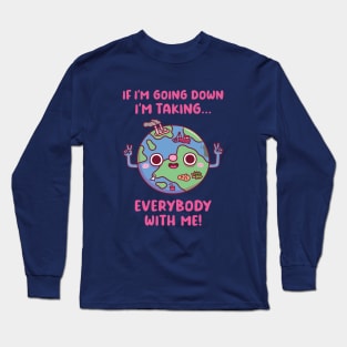 Cute Planet Earth's Message Long Sleeve T-Shirt